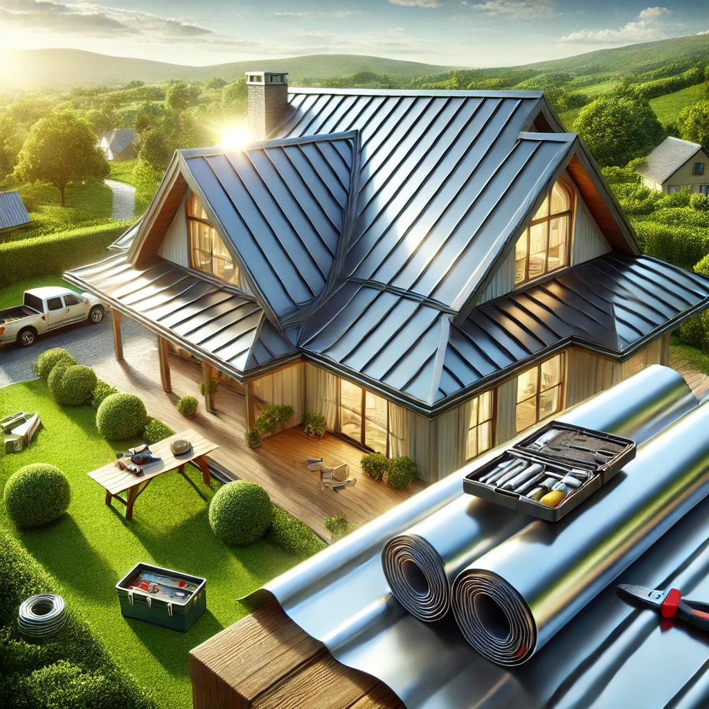 A roofing professional inspecting a roof for maintenance